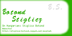 botond stiglicz business card